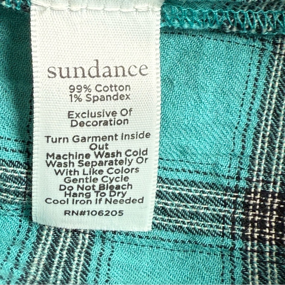 Sundance‎ Heather Highland Relaxed Fit Soft Button Front Blouse Top Size Medium - Picture 12 of 13